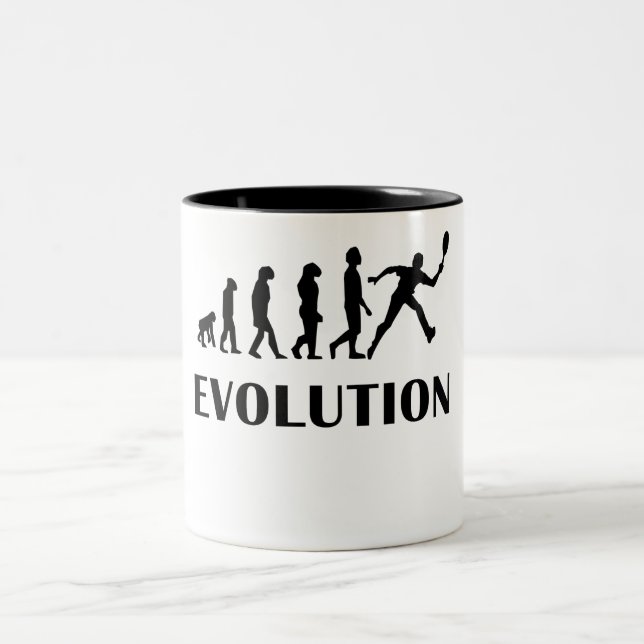 Tennis Evolution Two-Tone Coffee Mug (Center)