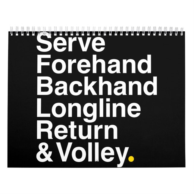 TENNIS Fan Calendar (Cover)