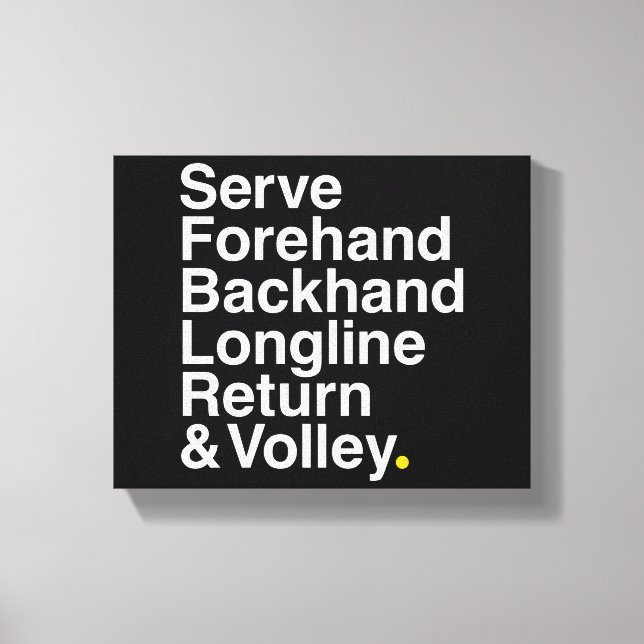 TENNIS Fan Canvas Print (Front)