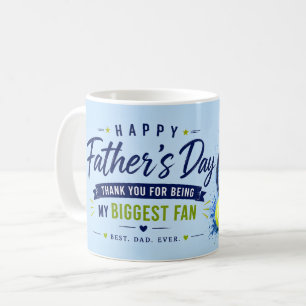 Tennis Father’s Day for Dad Blue Watercolor Coffee Mug