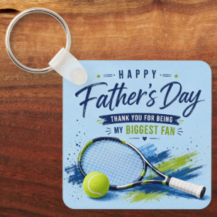 Tennis Father’s Day for Dad Racket and Ball Key Ring