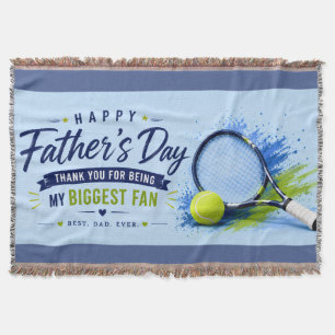 Tennis Father’s Day for Dad Throw Blanket