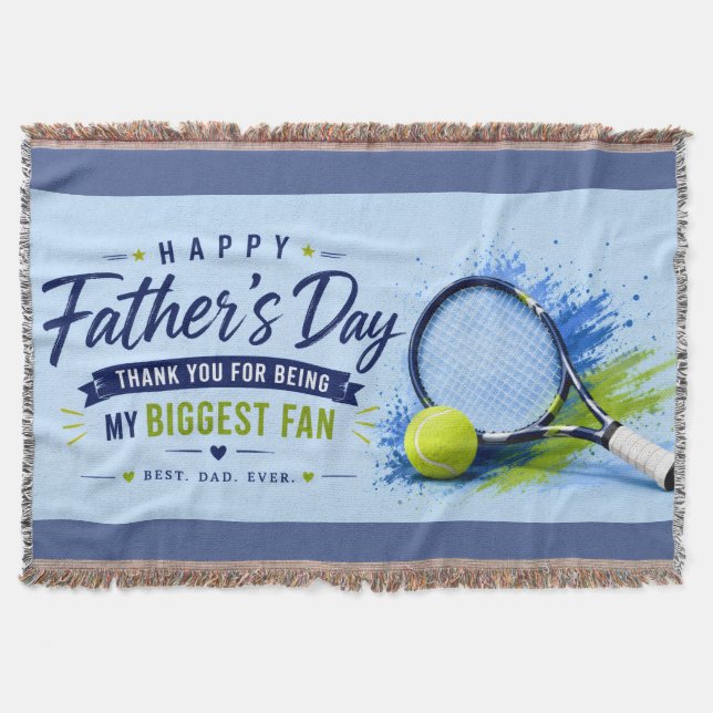 Tennis Father’s Day for Dad  Throw Blanket (Front)