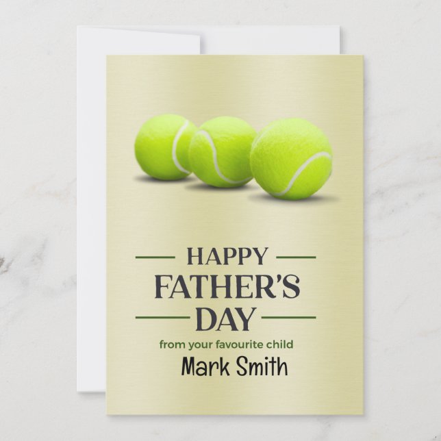 Tennis Father's Day Holiday Card (Front)