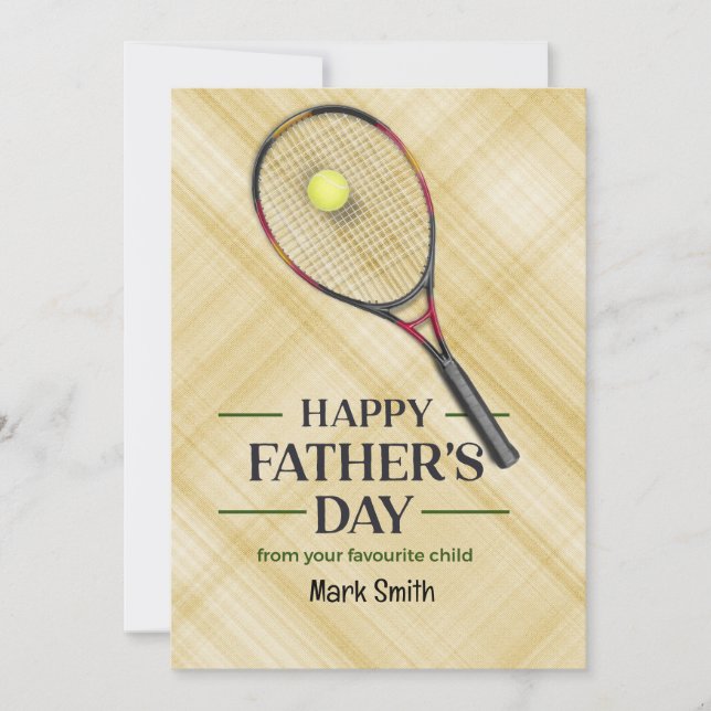Tennis Father's Day Holiday Card (Front)