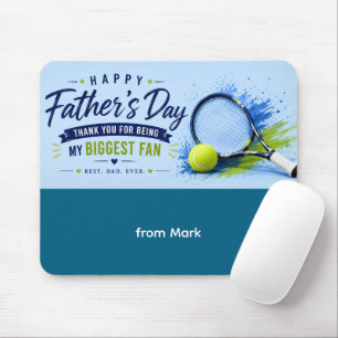 Tennis Father's Day with racket and ball for Dad Mouse Mat