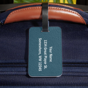 Tennis - Female Player and Ball Personalise Luggage Tag