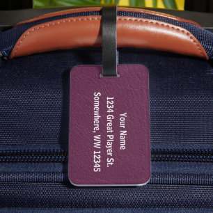 Tennis - Female Player and Ball Personalise Luggage Tag