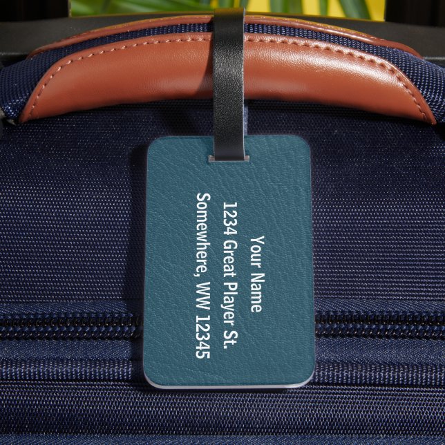 Tennis - Female Player and Ball Personalize Luggage Tag (Back Insitu 4)