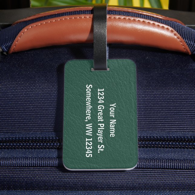 Tennis - Female Player and Ball Personalize Luggage Tag (Back Insitu 4)