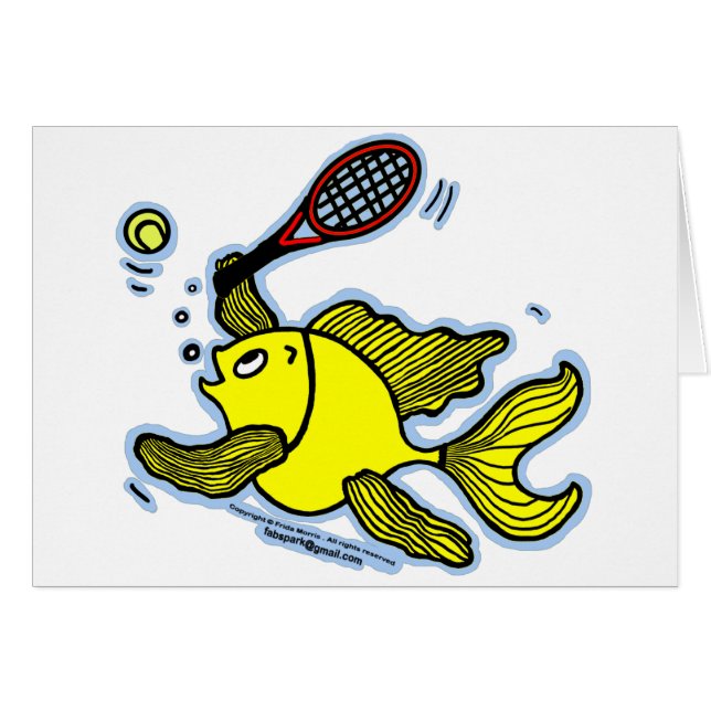 Tennis Fish, Fish Playing Tennis (Front Horizontal)