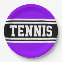 TENNIS Fun Bold Bright Purple Black Racing Stripes