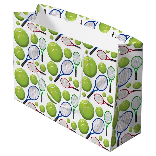 Tennis Fun Large Gift Bag (Back Angled)