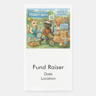 Tennis Fund Raiser for Cat Lovers Napkin