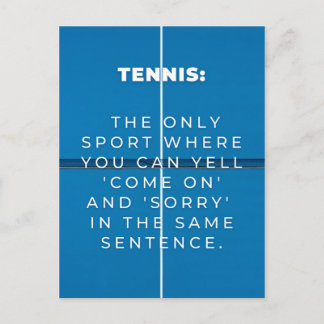 Tennis | Funny quote Postcard