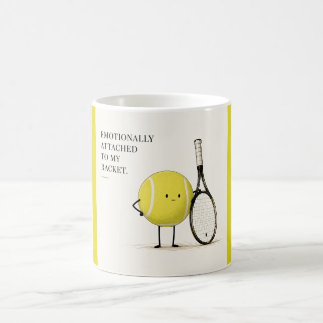 Tennis funny saying coffee mug (Center)
