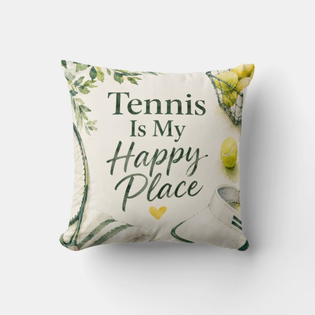 Tennis Funny Saying  Cushion (Front)