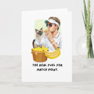 Tennis Funny Saying for cat Lovers Greeting card