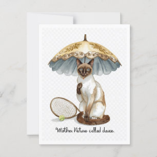 Tennis Funny Saying for Cat Lovers Postcard