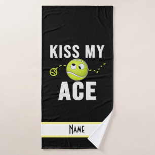 Tennis funny saying for tennis player bath towel