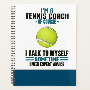 Tennis funny saying gift for tennis coach  planner