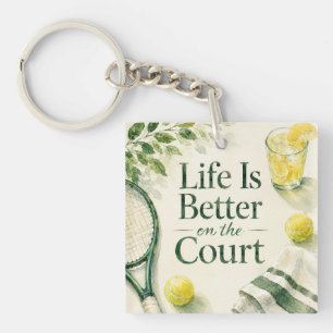 Tennis Funny Saying Key Ring