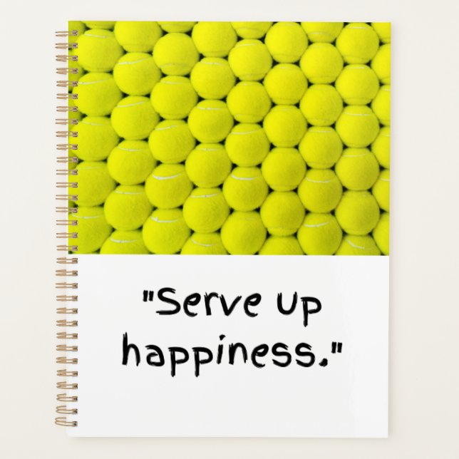 Tennis Funny Saying Slogan Quotes for Player Planner (Front)