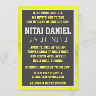 Tennis Fuzzies Invitation