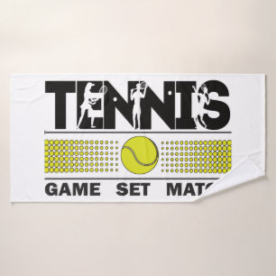 Tennis - Game Set Match  Bath Towel