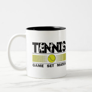 Tennis - Game Set Match Two-Tone Coffee Mug