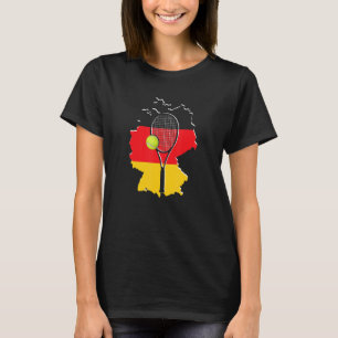 Tennis Germany Flag Court Racket Ball Tennis Playe T-Shirt