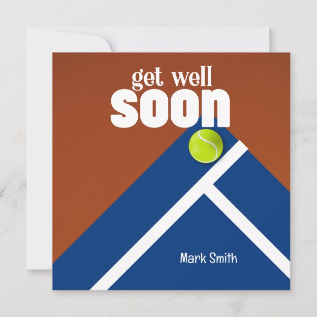 Tennis Get Well Soon  Card (Front)