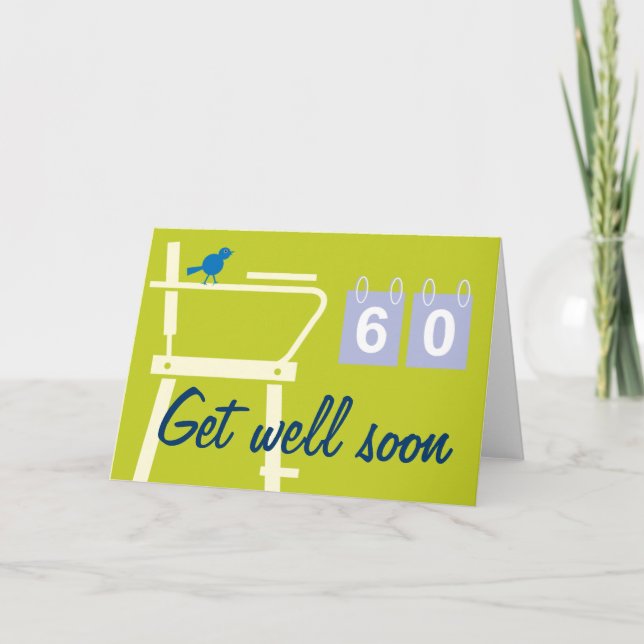 Tennis get well soon card for injured player (Front)