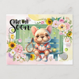 TENNIS Get well soon for Dog Lover  Postcard