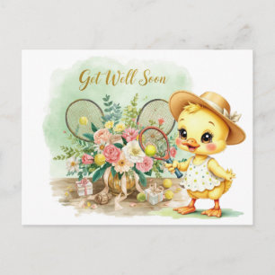 TENNIS Get well soon for Duck Lover Postcard