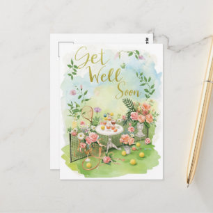 Tennis Get Well Soon Postcard