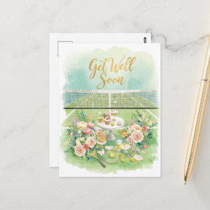 Tennis Get Well Soon Postcard