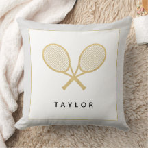 Tennis Gift Chic Gold Grey Black Custom Name