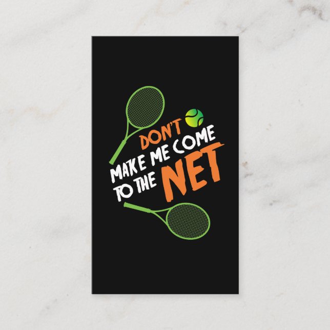 Tennis Gift Idea Tennis Player Business Card (Front)