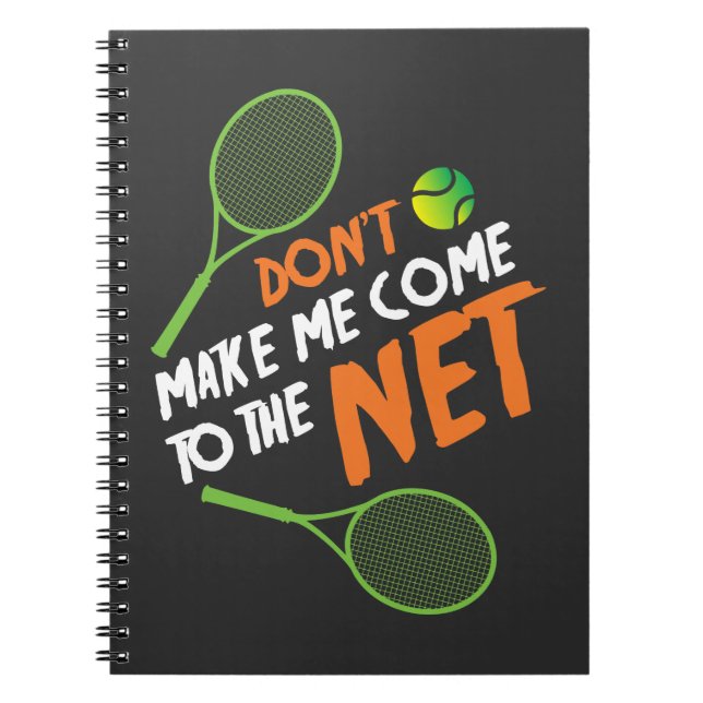 Tennis Gift Idea Tennis Player Notebook (Front)