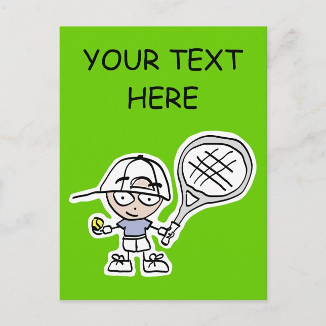 Tennis Gifts & Cards for special tennis players (Front)