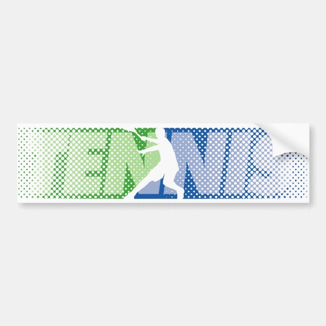 Tennis Gifts for players and fans bumper sticker (Front)