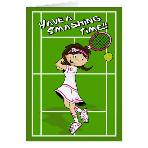 Tennis Girl Birthday Card  Zazzle