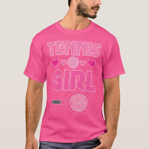 Tennis Girl Cute Racket And Ball T-Shirt