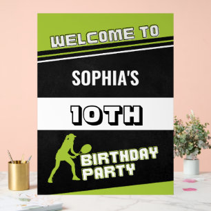Tennis Girl Player Birthday  Acrylic Sign