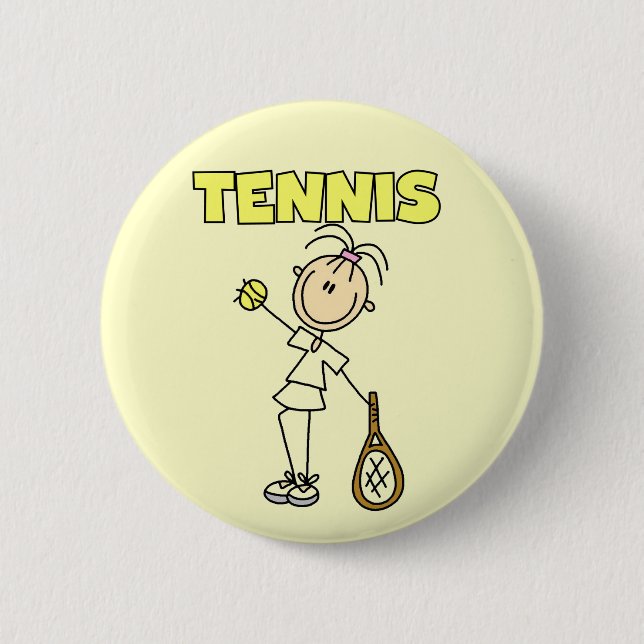TENNIS Girl Tshirts and Gifts 6 Cm Round Badge (Front)