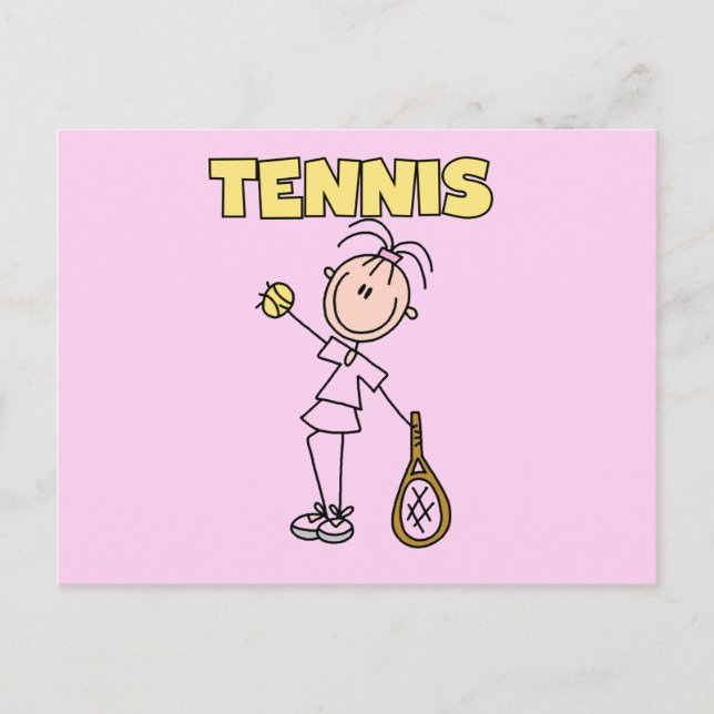 TENNIS Girl Tshirts and Gifts Postcard (Front)