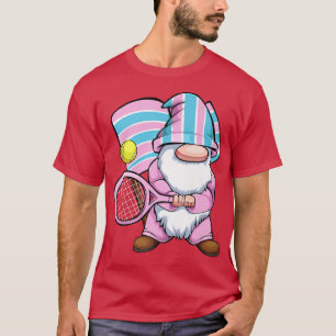 Tennis Gnome LGBT-Q Cool Sport Transgender Pride T T-Shirt