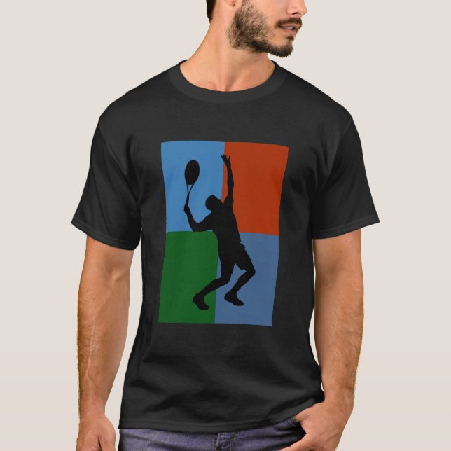 Tennis Grand Slam Courts Serve T-Shirt (Front)