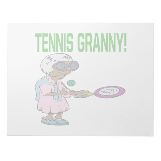 Tennis Granny Notepad (Front)